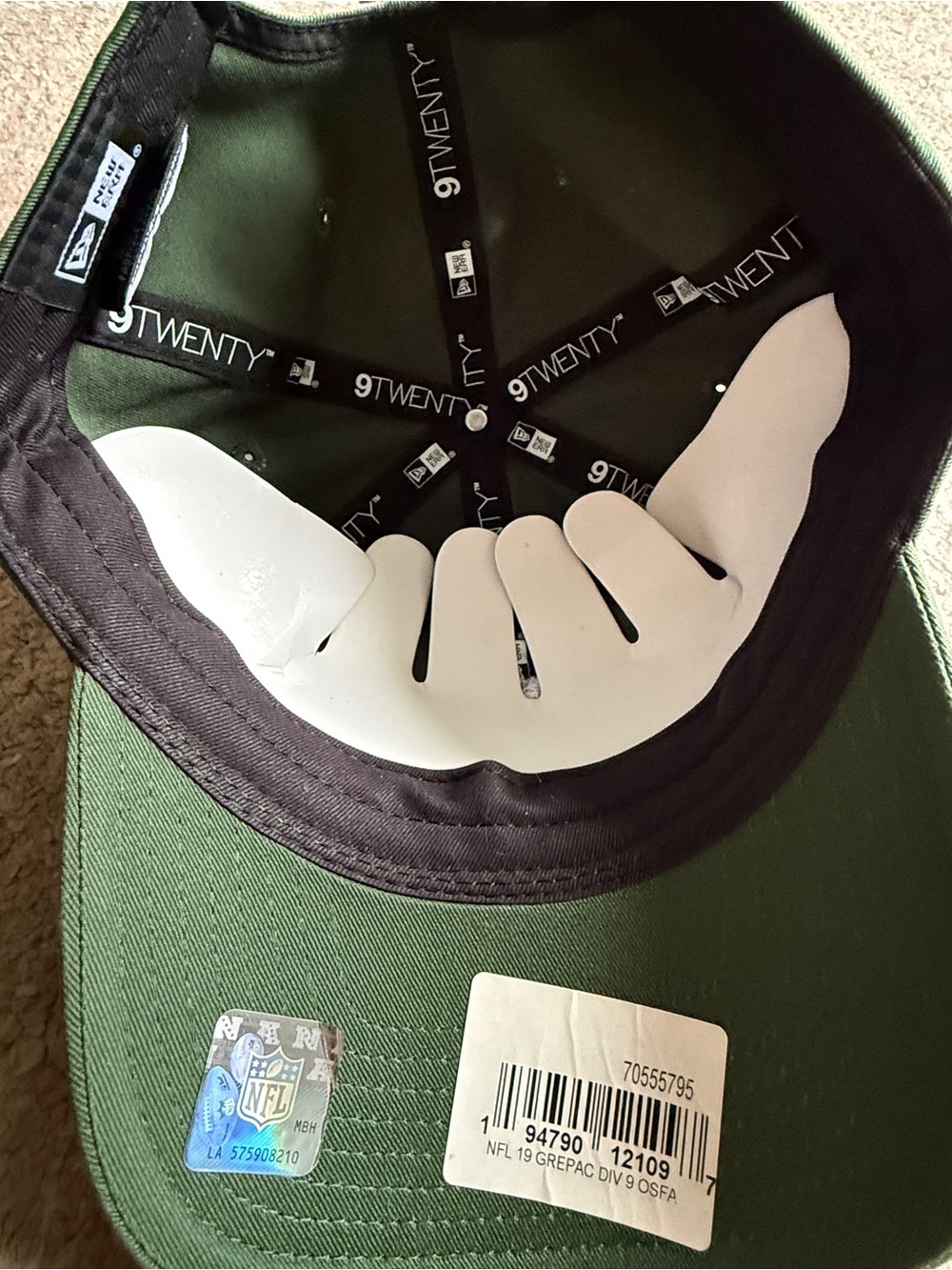 New Era Green 2019 North Champions Green Bay Packers  Adjustable Baseball Cap - Picture 5 of 6